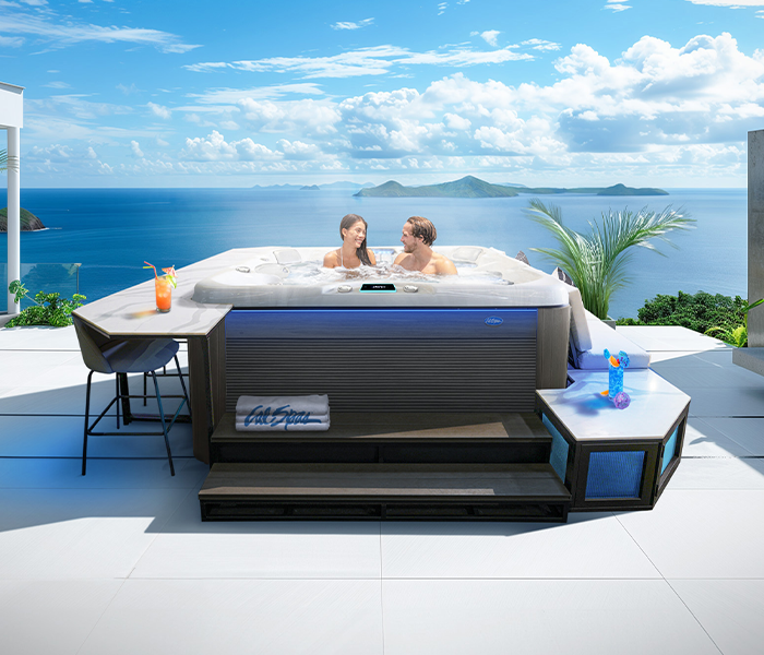 Calspas hot tub being used in a family setting - Cranston